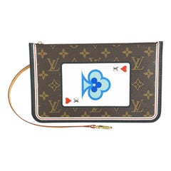 Louis Vuitton Blue Monogram Velvet Match Neverfull MM with Pouch 74lz523s  at 1stDibs