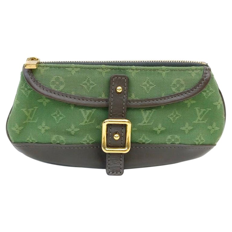 Louis Vuitton Green Khaki Monogram Mini Lin Anne Sophie Pochette Pouch  863400 at 1stDibs