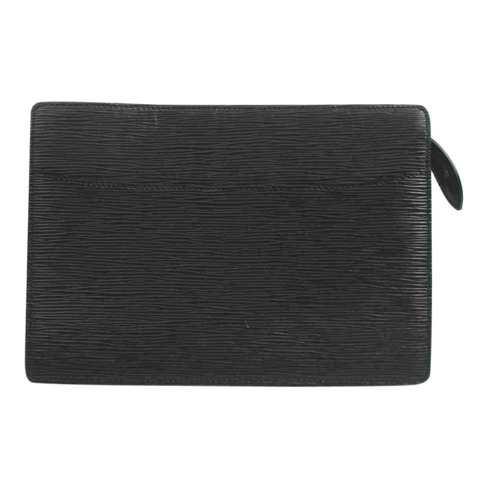 Louis Vuitton Black Epi Pochette Home Envelope Clutch 860457 For Sale