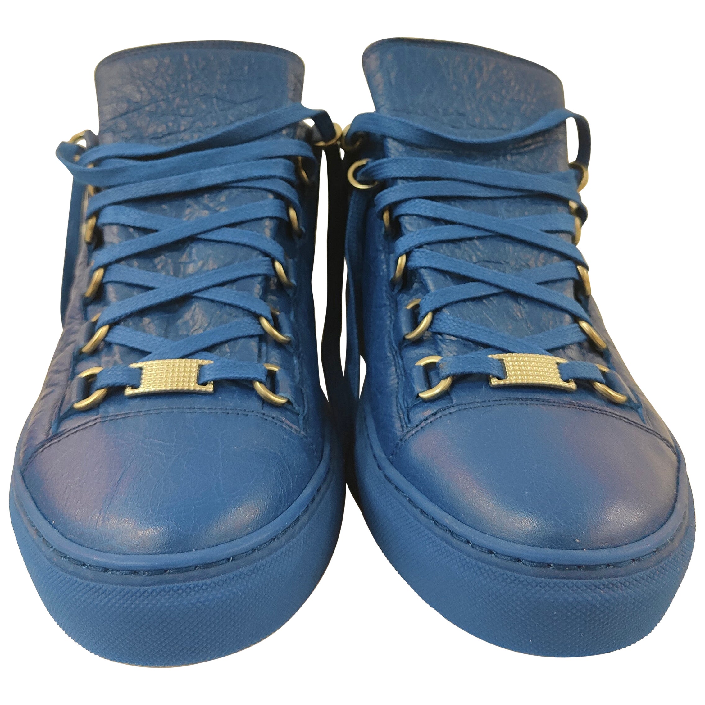 Balenciaga blue men's sneakers NWOT For Sale at 1stDibs