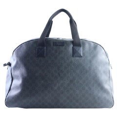 Gucci Duffle Extra Large Huge Monogram 18gr0301 Black Supreme Canvas X Leather W