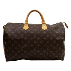 Louis Vuitton Speedy Large Monogram 40 Gm 871944 Brown Coated Canvas Weekend