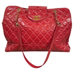 Chanel rote Weekender-Tasche