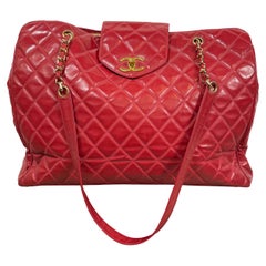 Retro Chanel red Weekender Bag 