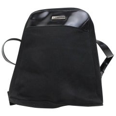 Céline Jacquard 870051 Black Canvas Backpack