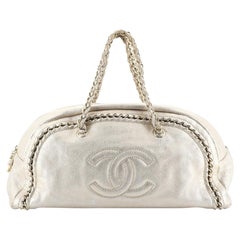 Chanel Grande chaîne bowler ligne luxueuse autour de Boston 25ck1220 cuir métallique doré