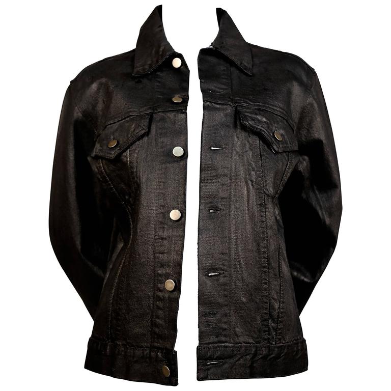1999 MARTIN MARGIELA artisanal 'painted' denim jacket at