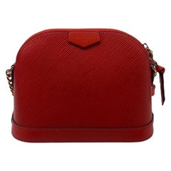 Louis Vuitton Red Leather Alma BB Epi Bag