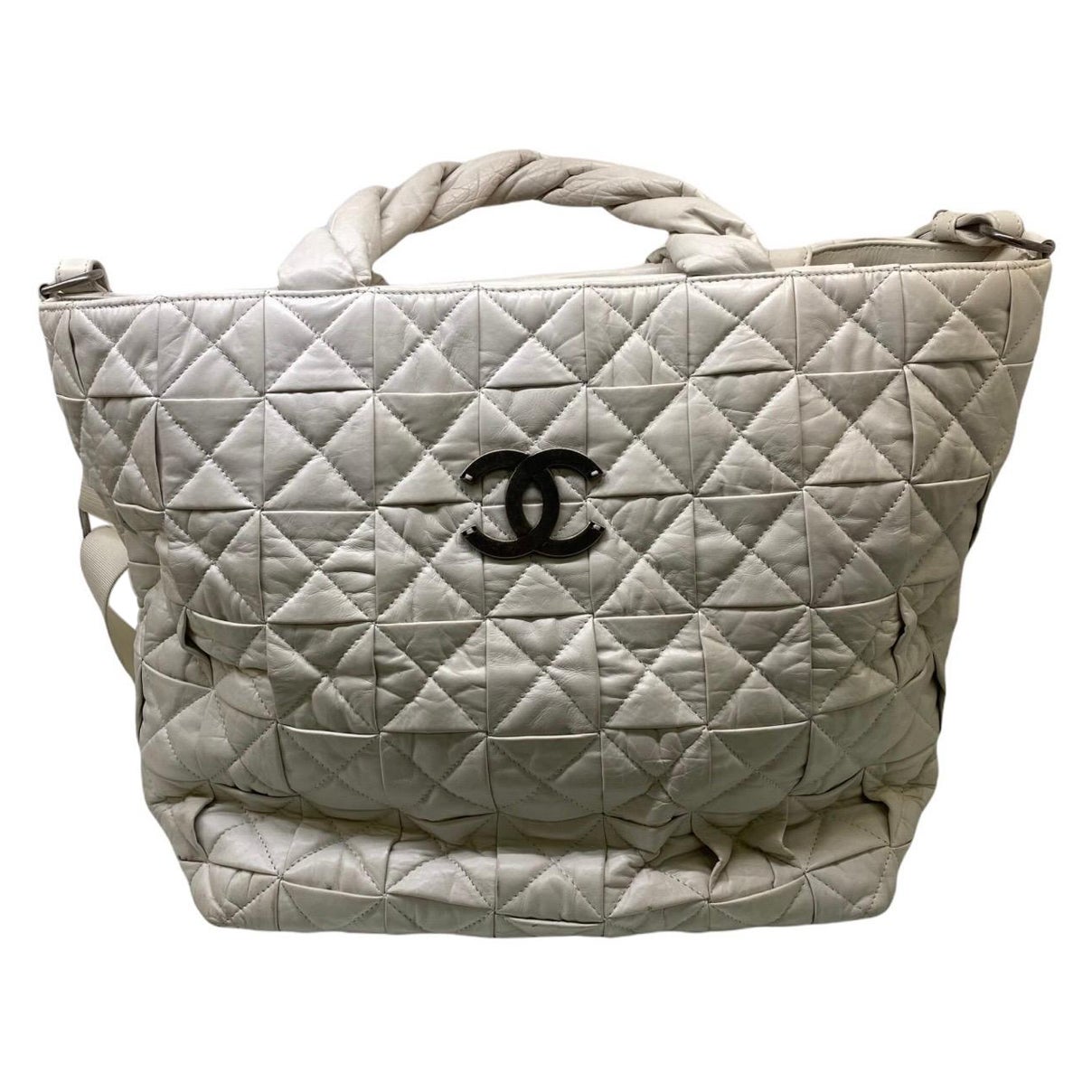 Chanel White Leather Bag