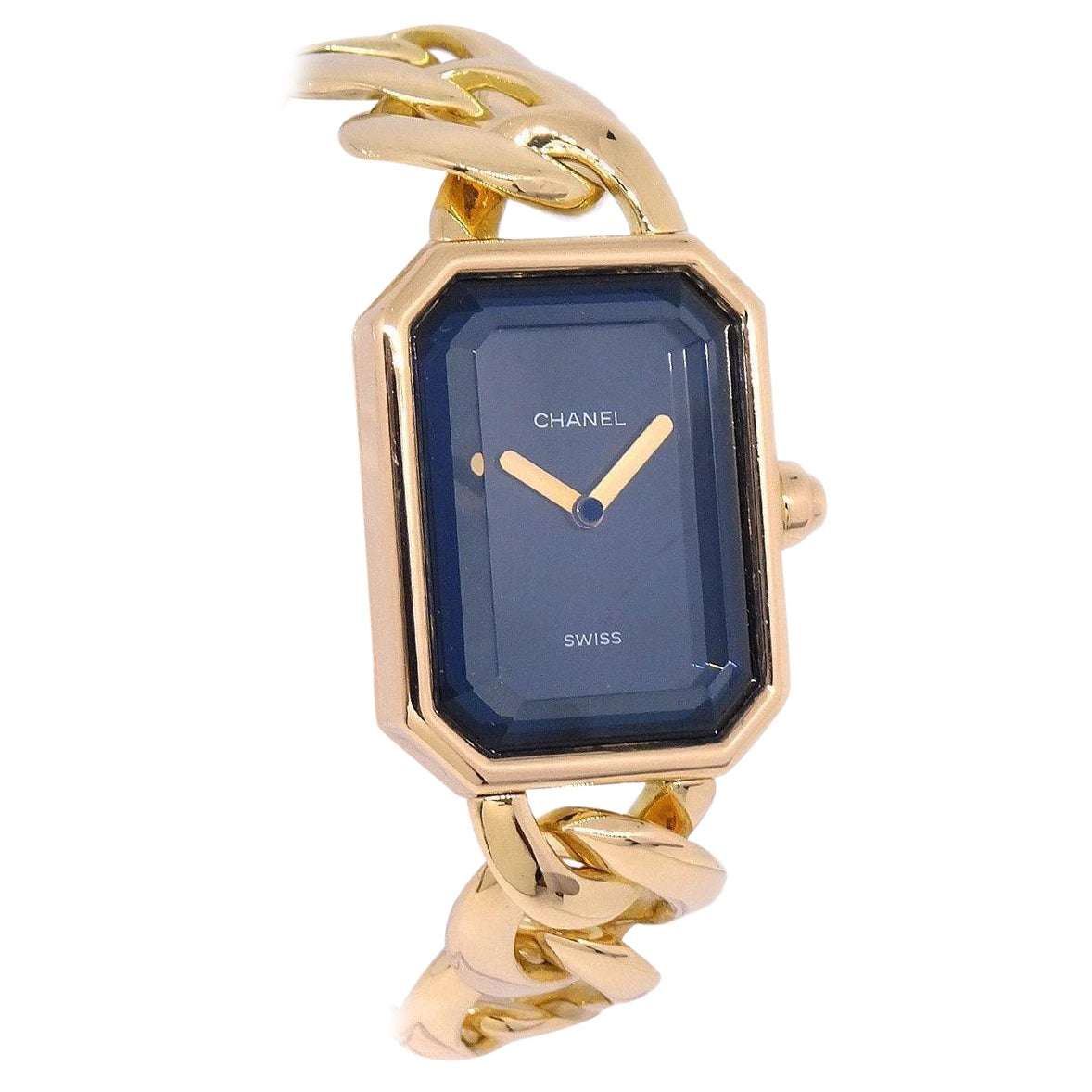 CHANEL Premiere Chain Link 18K Gold Evening Women's Wrist Watch  For Sale