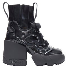 Used new MAISON MARGIELA REEBOK 2020 Runway Tabi Instapump black sneaker boot EU37