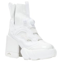 Used new MAISON MARGIELA REEBOK 2020 Runway Tabi Instapump white sneaker boot EU36