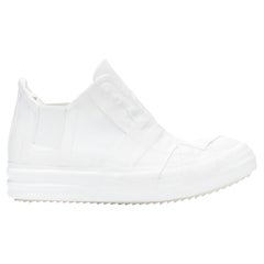 new RICK OWENS Geobasket Mummy Plaster wrapped white mid sneaker EU36