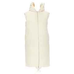 nuovo OLD CELINE Phoebe Philo 2018 cappotto in piuma con cappuccio e gilet FR34 XS