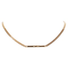 new BOTTEGA VENETA gold tone BV ID choker chain necklace