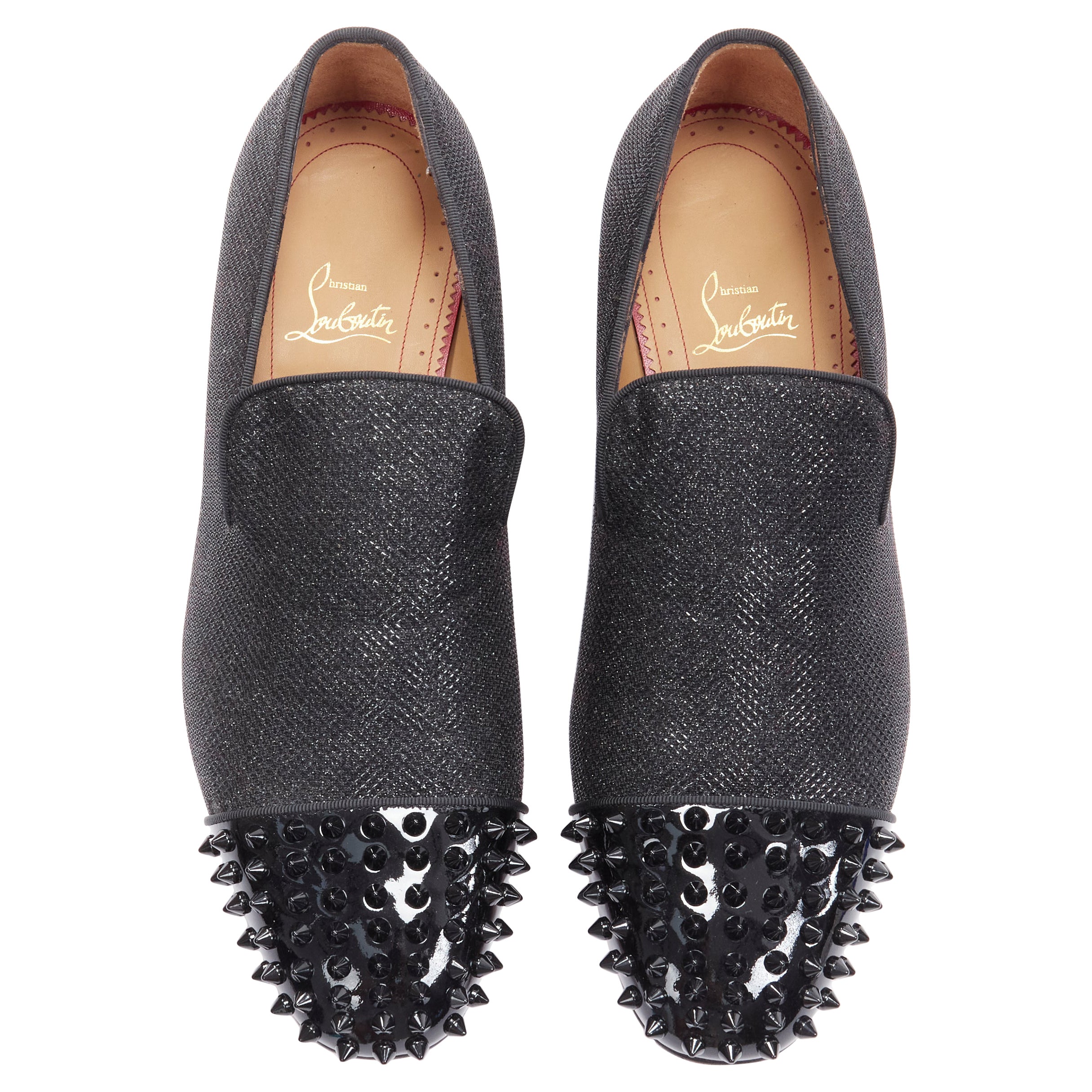 black spike dress shoes