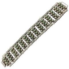 Mexican Silver and Turquoise Bracelet - 1960s