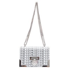 nuova Balmain Ring Box 20 nero bianco logo metallo crossbody flap bag