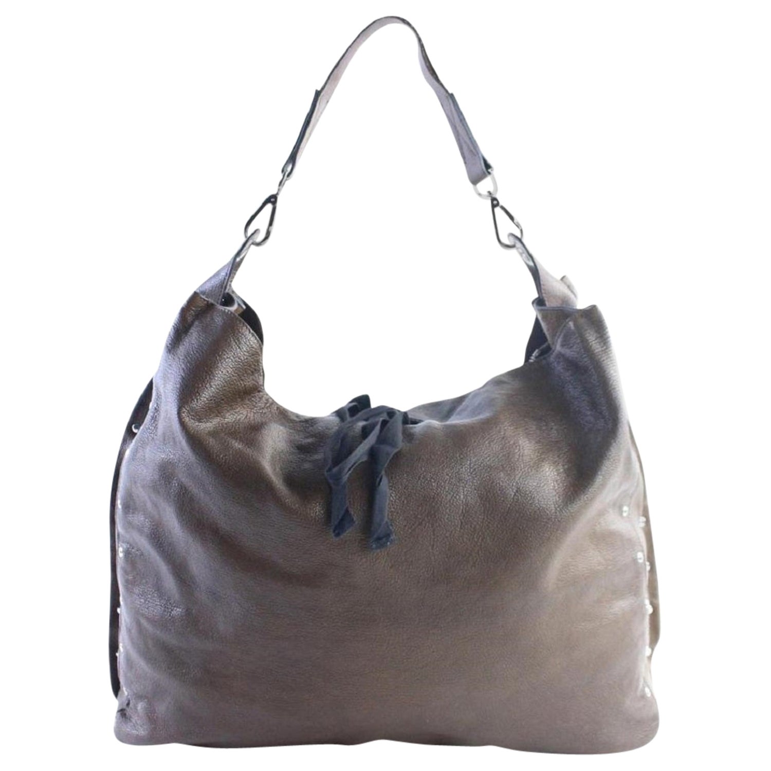 Marni Hobo 2011 Limited Studded 7mr0628 Brown Leather Shoulder Bag For Sale  at 1stDibs