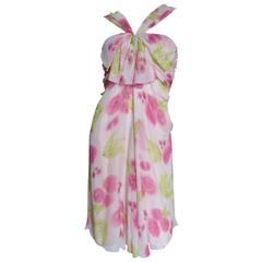 Christian Dior Blush Silk Flower Dress 8
