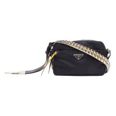 NEW Prada Black Tessuto Nylon Clutch Crossbody Bag For Sale at 1stDibs