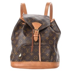 Louis Vuitton Montsouris Mm Monogram 5la511 Brown Coated Canvas Backpack