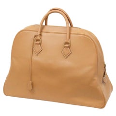 Hermès Duffle Bag Gold Samplon Travel Boston 236797 Brown Leather Satchel
