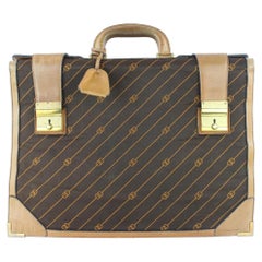 Gucci (Ultra Rare) Monogram Luggage 4gz1126 Brown Canvas Tote