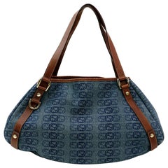 Gucci Abbey Hobo Gg Monogram Interlocking 872010 Tela Denim Borsa a tracolla
