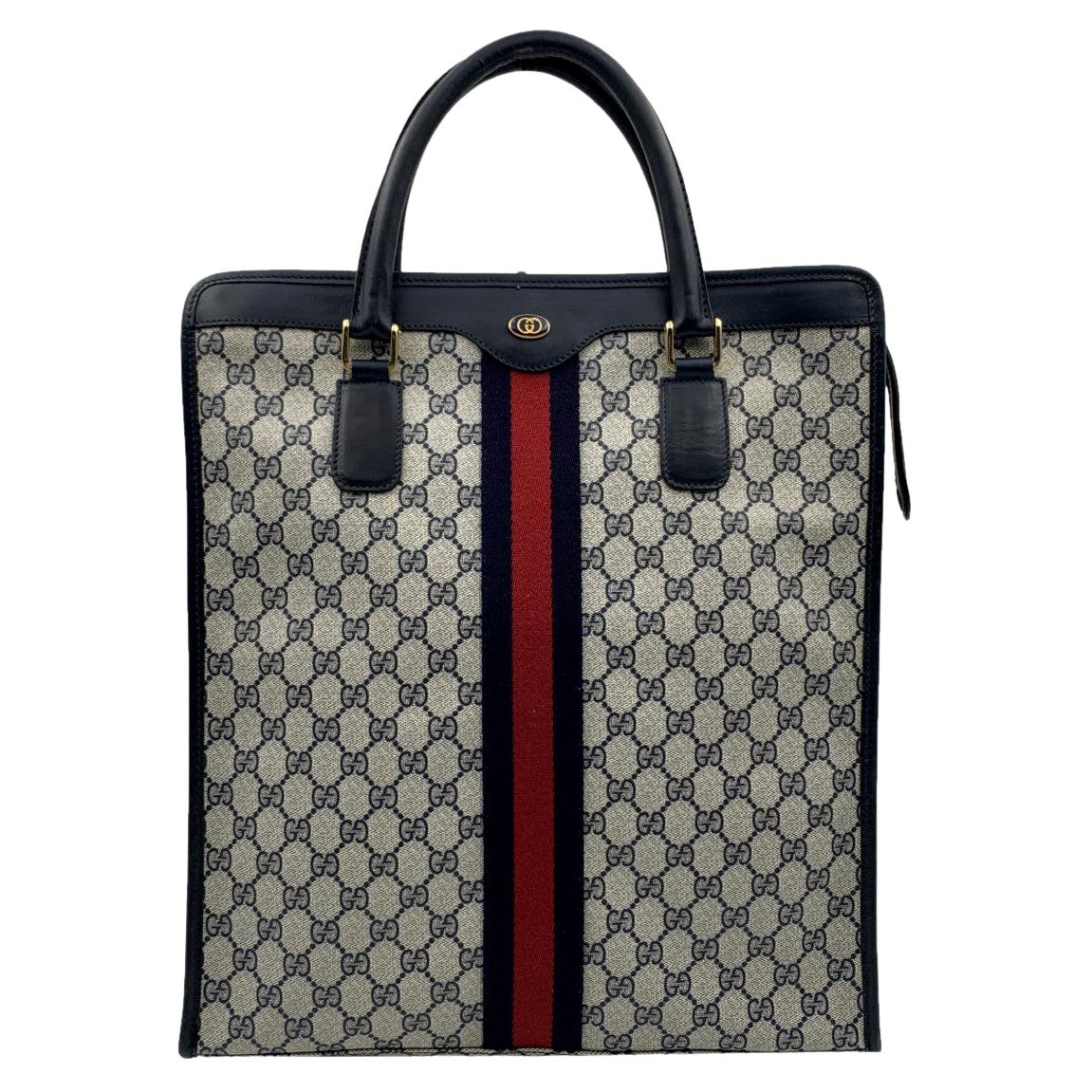 Gucci Canvas and Leather Briefcase at 1stDibs | gucci document folder ...