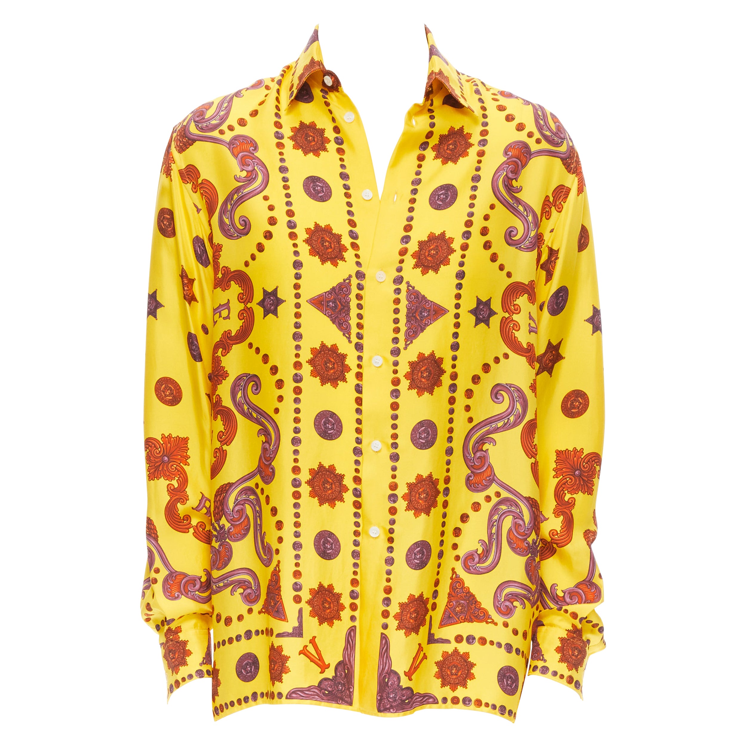 Versace Orange Cotton Logo Shirt at 1stDibs | versace orange shirt