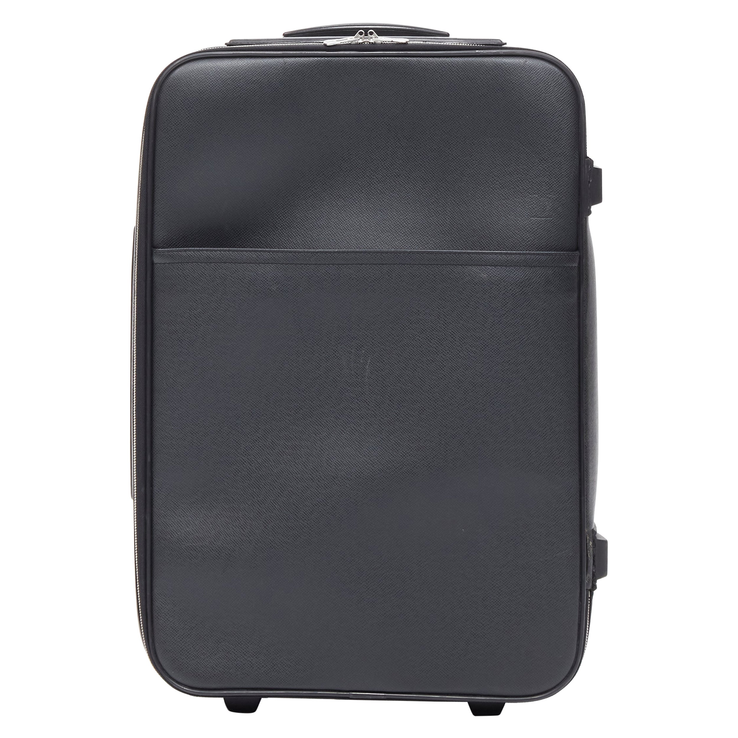 LOUIS VUITTON Taiga Pegase 60 Business black rolling suitcase luggage