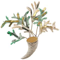 Line Vautrin Talosel Cornucopia & Branches Brooch Pin 8