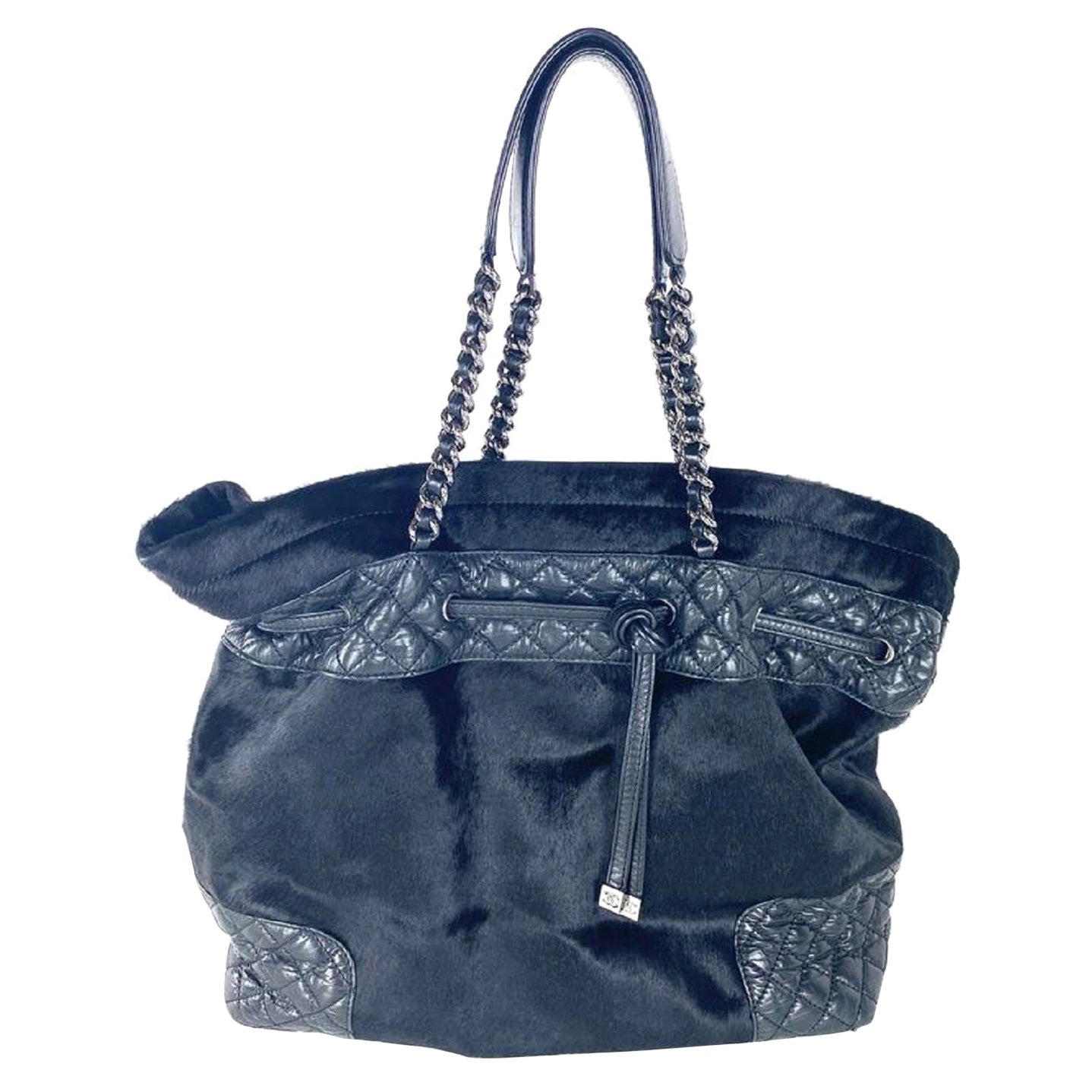 Chanel Hobo Ponyhair Chain 31cca63 Black Pony Fur Tote