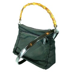 Bolso Hobo Gucci Bamboo 2way 9ga629 Marrón Nylon