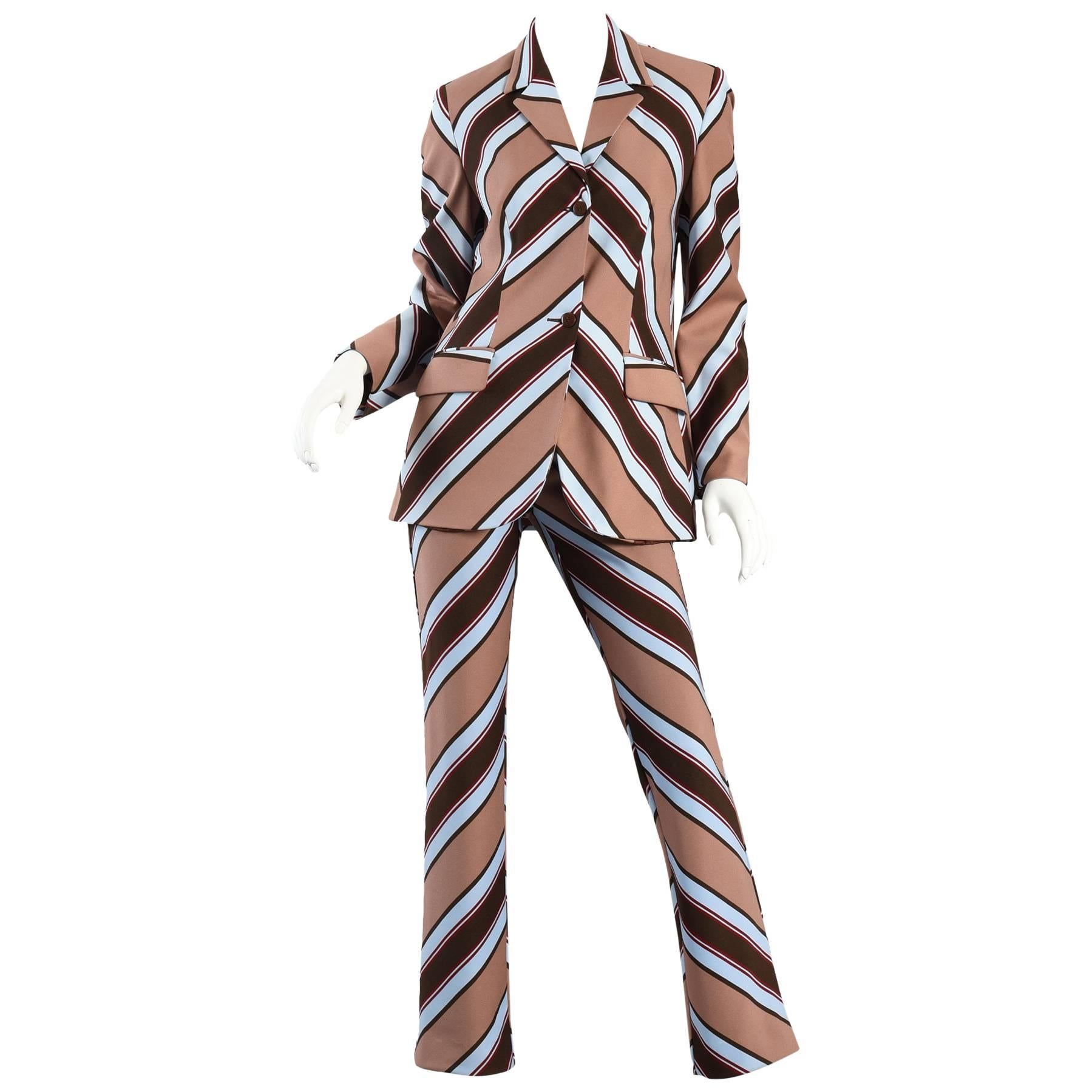 Chevron Striped Suit by Dolce 
Gabbana