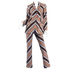 Vintage Chevron Striped Suit by Dolce & Gabbana