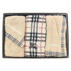 Burberry Beige Nova Check Three Towel Set 1bur921