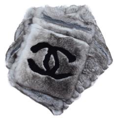 Chanel Orylag Fur Scarf With CC Mint at 1stDibs