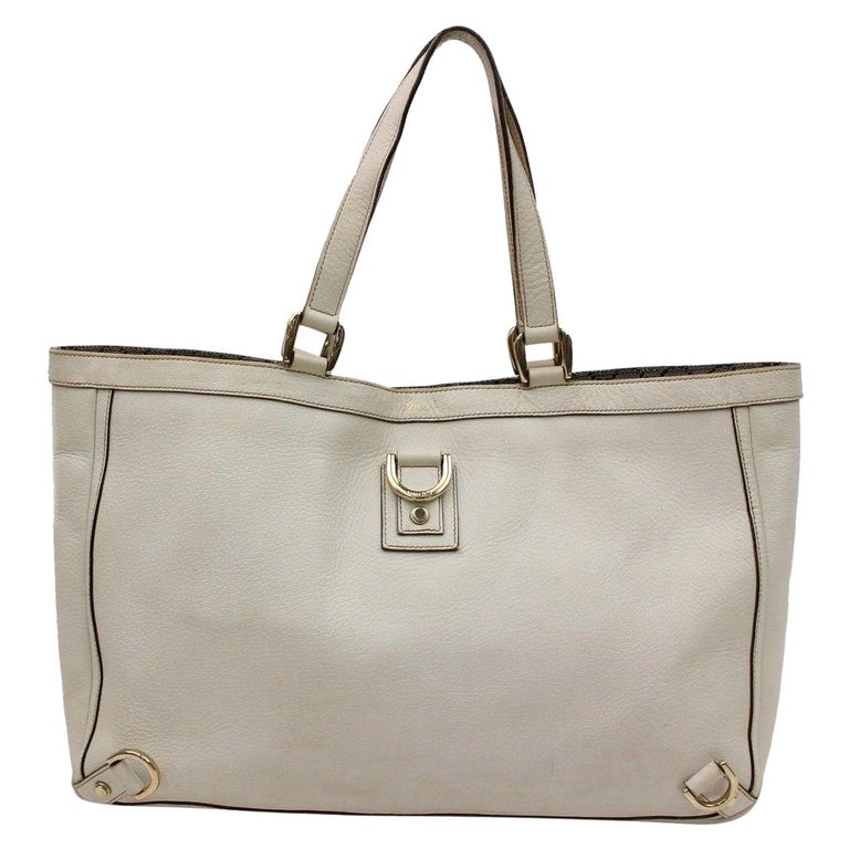 Gucci Abbey D-ring Tote 866181 Grey Leather Shoulder Bag at 1stDibs