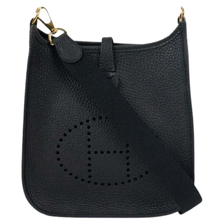 Hermès, Evelyne in black leather at 1stDibs