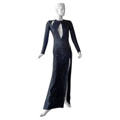 Tom Ford $21.5K Sexy Sleek Black Sequin Gown  Nwt