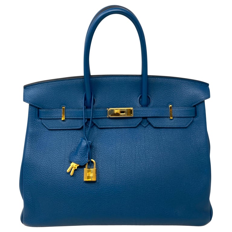 Hermes Birkin 35 Blue Izmir Bag