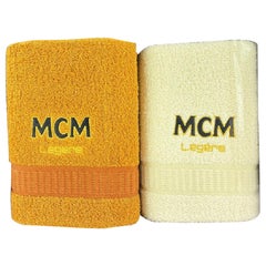 Used MCM Cognac Towel Set for Hand or Face 11m520 