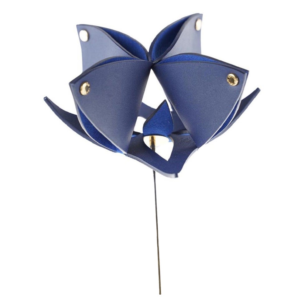 Louis Vuitton Navy Blue Objet Nomades Origami Flower by Atelier Oi372lvs225 For Sale