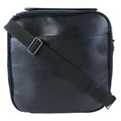 Vintage Louis Vuitton Taiga Tura 2way Luggage 7lz0802 Black Leather Messenger Bag