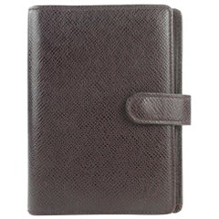 Used Louis Vuitton Bordeaux Taiga Leather Small Ring Agenda PM Diary Cover 5lvs114