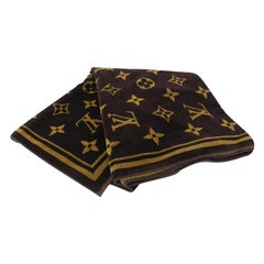 Louis Vuitton Classic Brown Monogram Beach Towel 99lv87