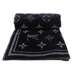 Louis Vuitton Black Monogram Eclipse Beach Towel 101lv29