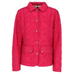 2010s Barbour Raspberry Red Quiled Jacket
